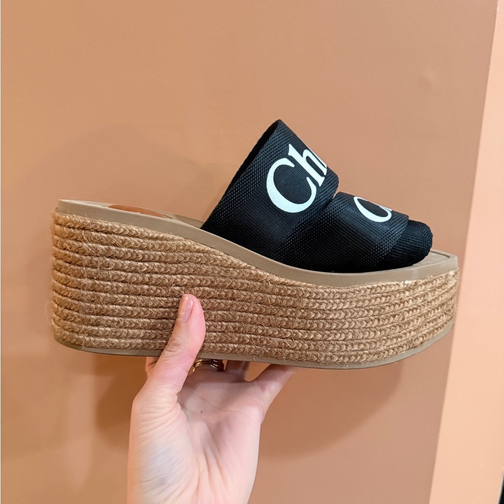 Chic Black Platform Espadrille Sandals